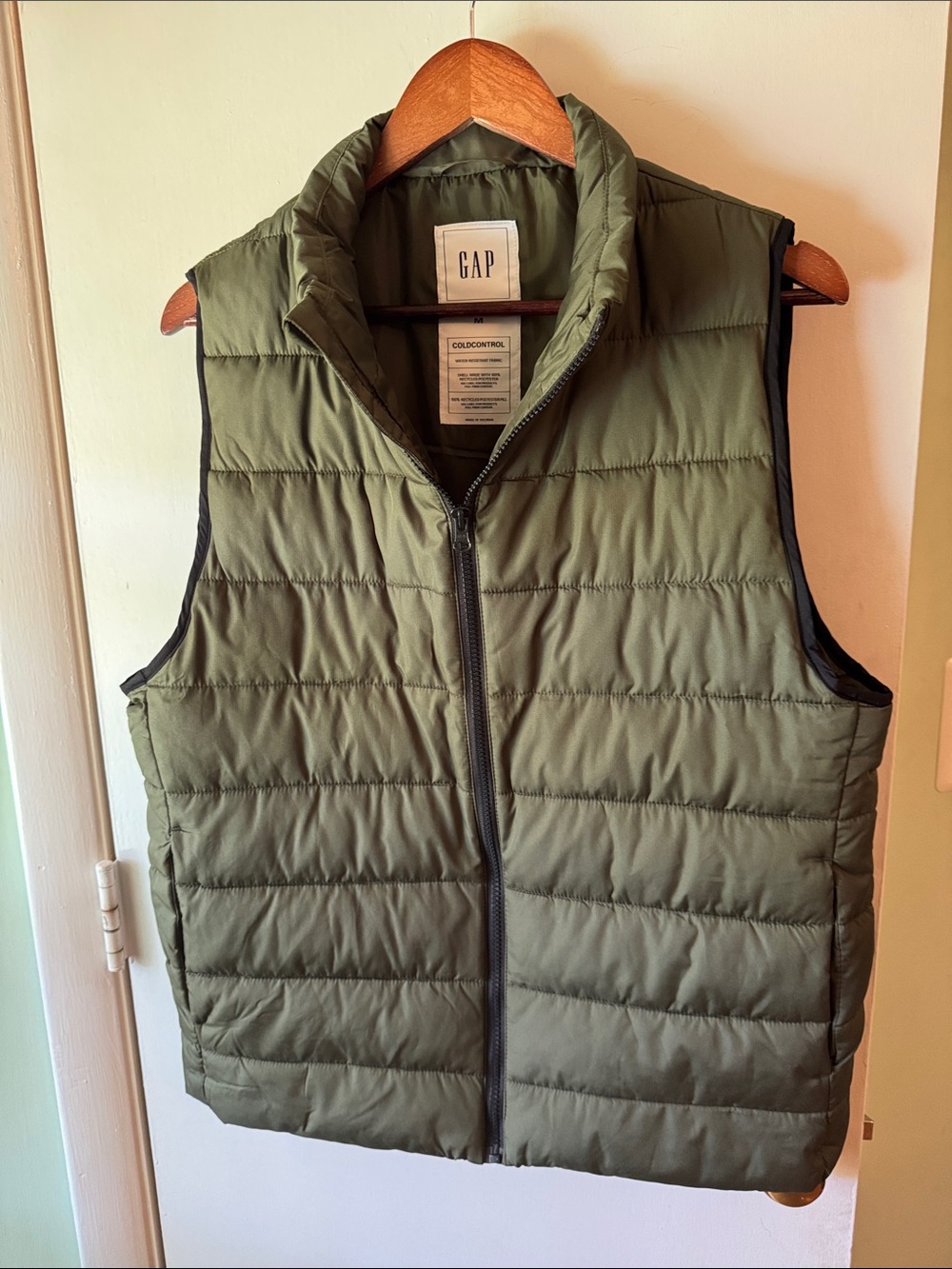 GAP Olive Green Quilted Puffer Vest